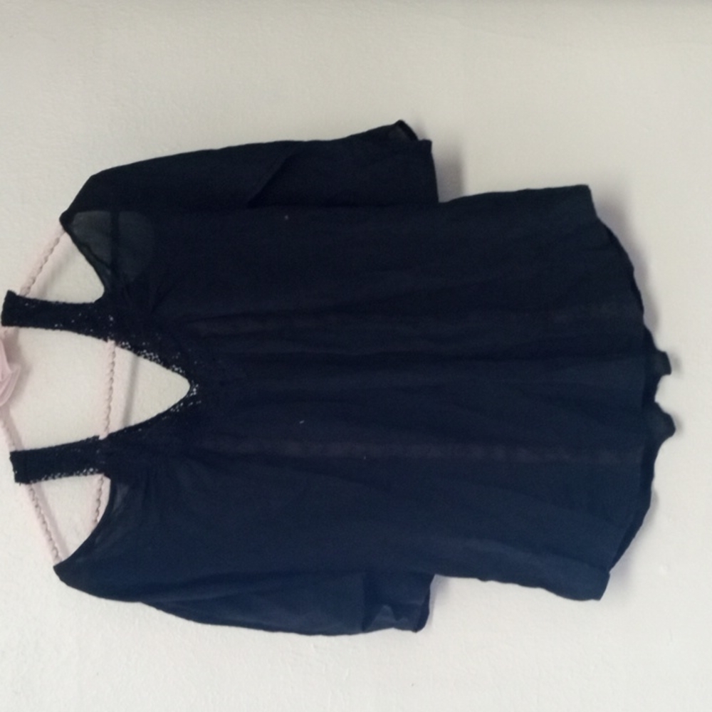 Black Shoulder Blouse